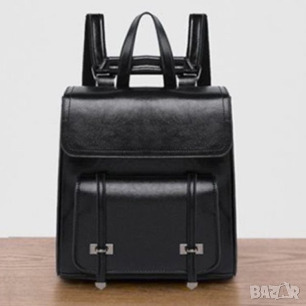 Чанта-раница от естествена кожа Black 1149, снимка 1