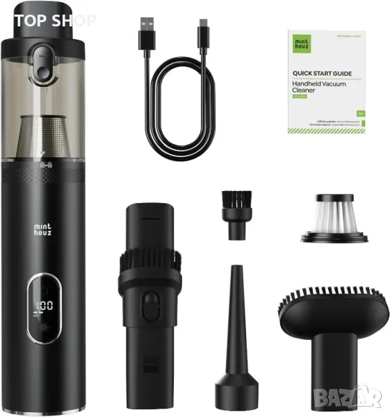 Безжична прахосмукачка за кола Minthouz, преносима ръчна прахосмукачка 16000 PA, снимка 1