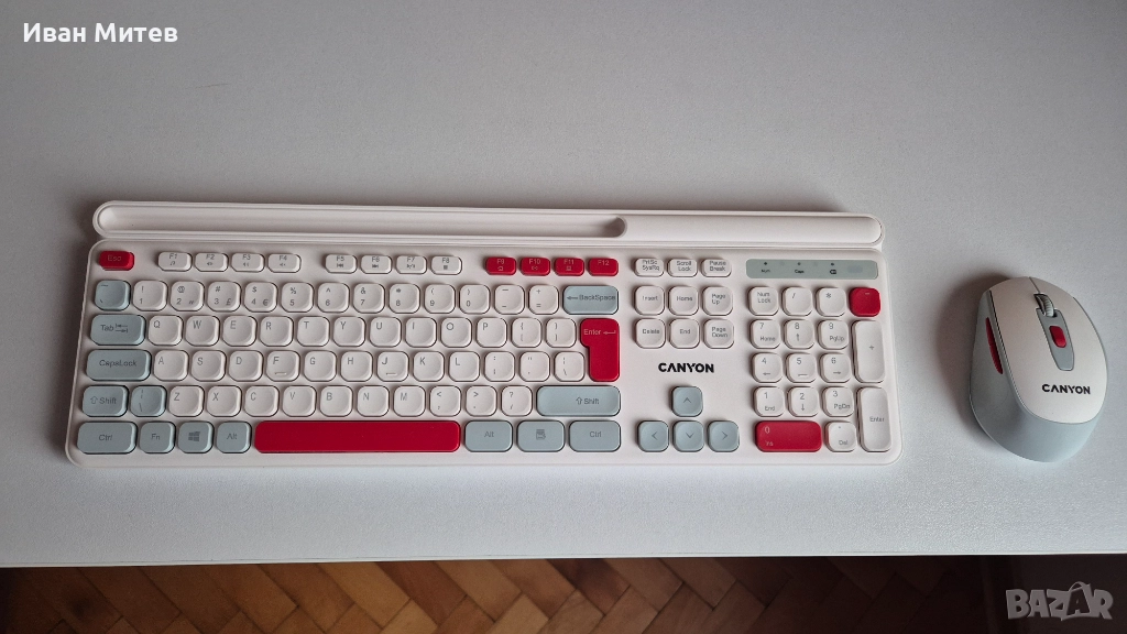 Безжична клавиатура и мишка - Canyon HSET-W5, снимка 1