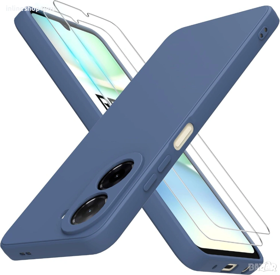 Матов Силиконов Кейс за Xiaomi Redmi A5 - Тъмно син, снимка 1