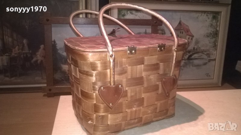 антика-плетена чанта-внос швеицария, снимка 1