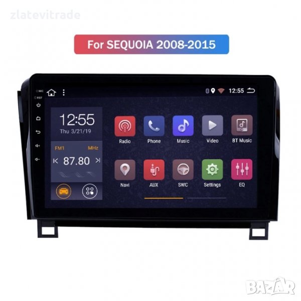 Toyota Tundra 2007-2013 Sequoia 2008-2018 10'' Навигация с мултимедия андроид , 9110, снимка 1