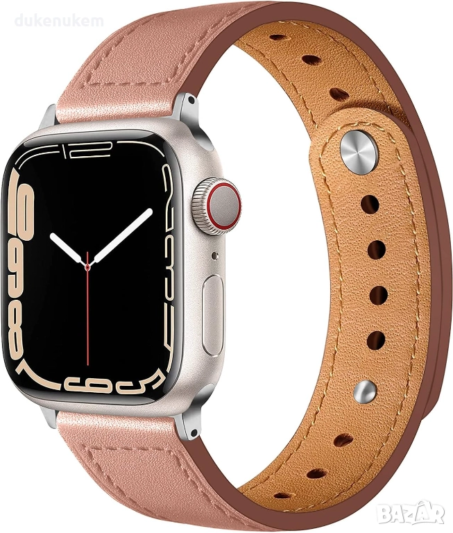 НОВA! Кожена каишка за Apple Watch (38–49 мм), снимка 1