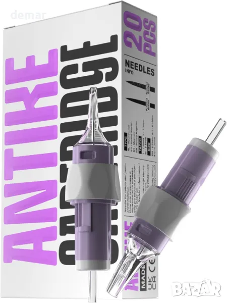 ANTIKE 20 бр. Игли за татуировки за еднократна употреба #10, 0,3 мм (1003RL), снимка 1