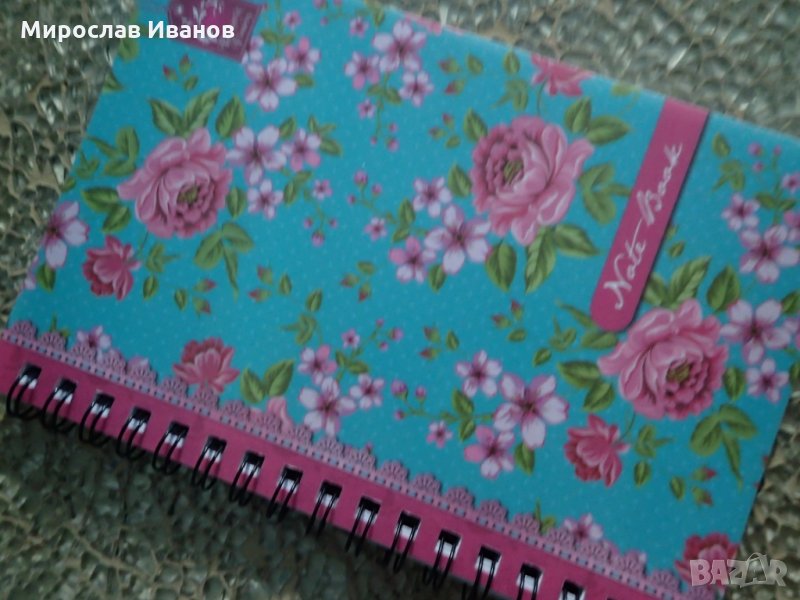 ретро тефтер с рози, снимка 1