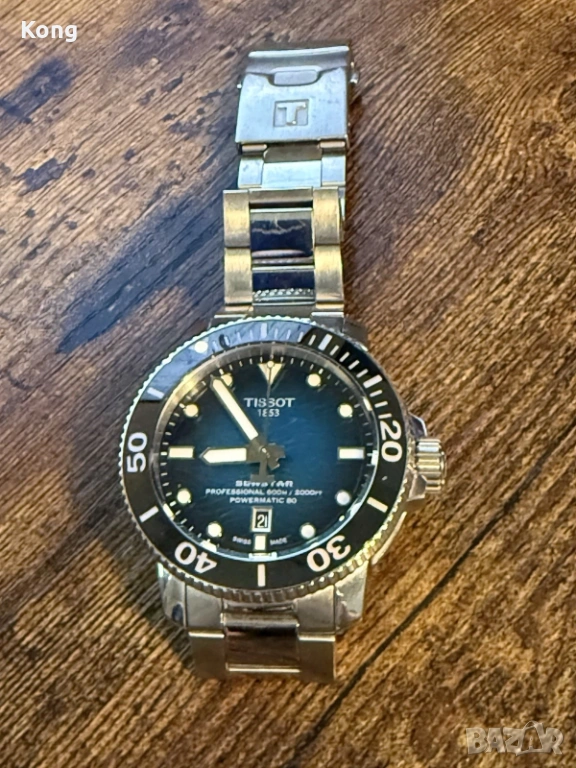 мъжки син часовник Tissot Seastar 2000 Professional Automatic Watch Автоматичен , снимка 1
