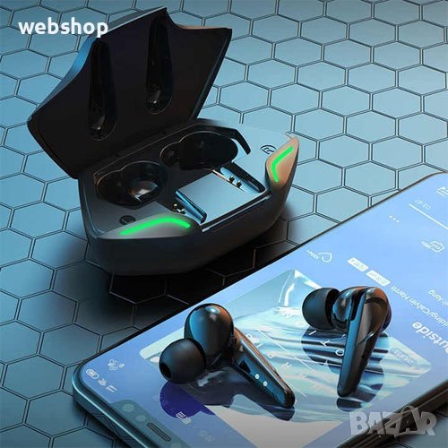 Слушалки Gaming Wireless, Bluetooth 5.2, С микрофон, Сензорно управление,Шумопотискане,Водоустойчиви, снимка 1