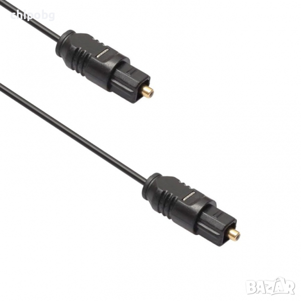 Оптичен аудио кабел DeTech, Toslink, 1.5м, Черен, снимка 1