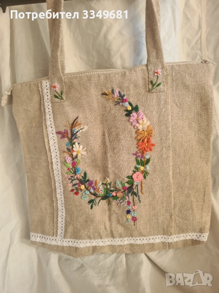 Lenena canta s ricna broderia(35-40sm), снимка 1