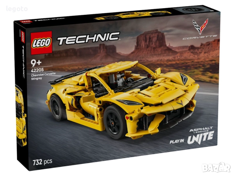 НОВО ЛЕГО 42205 Шевролет Корвет Стингрей LEGO 42205 TECHNIC Chevrolet Corvette Stingray 42205, снимка 1
