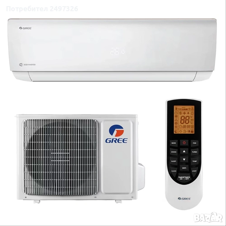 Gree климатик Bora A4 Eco Inverter Silver, снимка 1