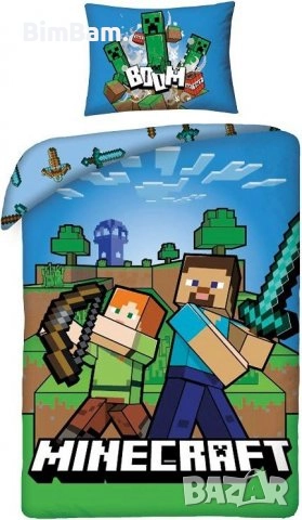 Оригинален детски спален комплект MINECRAFT / 100% памук, снимка 1