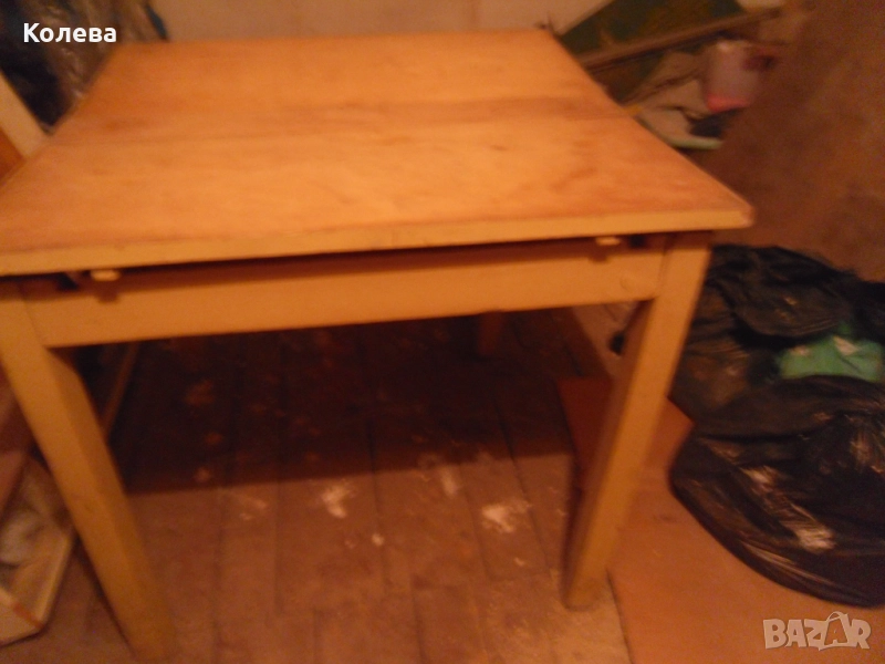 Дървена разтегателна маса , снимка 1