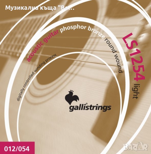Метални струни за акустична китара GALLI LS1254, снимка 1