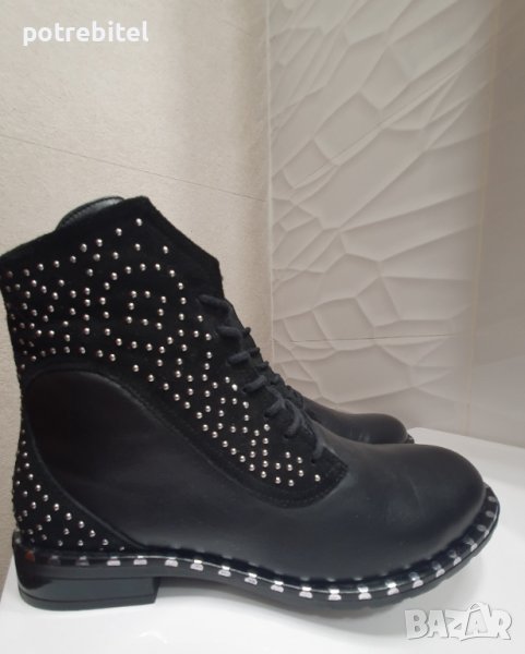 Дамски боти естествена кожа N40, снимка 1