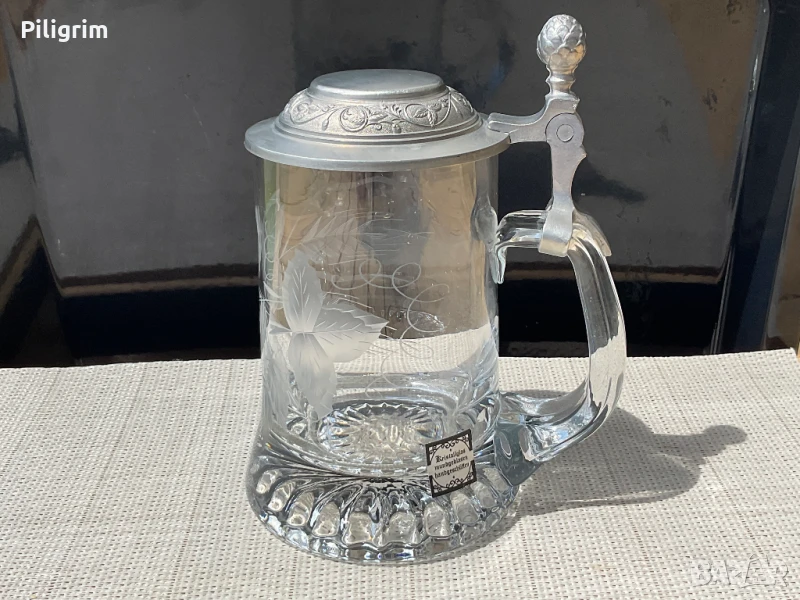 Кристална бирена чаша «Rastal», гравиране с диаманти., снимка 1