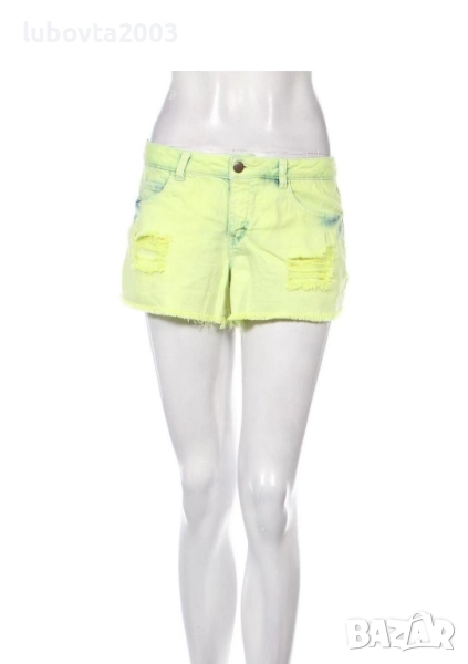 S/M Дамски неонови къси дънкови панталони , снимка 1