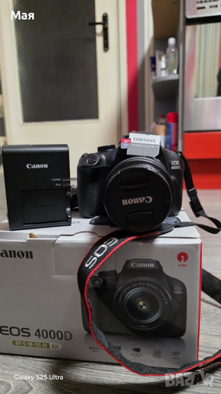 Фотоапарат Canon EOS 4000d+efs 18-55mm, снимка 1