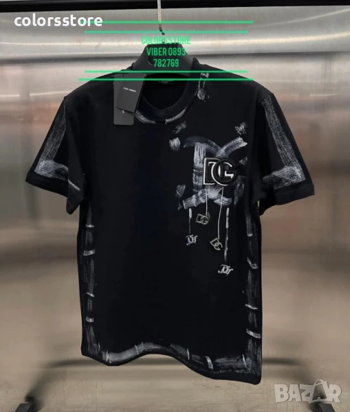 Мъжка Черна тениска D&G/IM153x, снимка 1