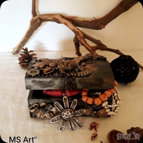 Кутия за бижута микс медия! Ръчна изработка!, снимка 1