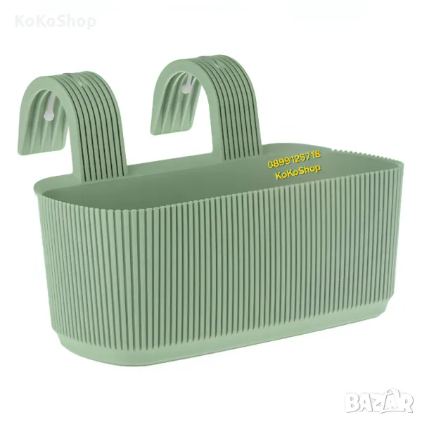 Сандъче за цветя за парапет-29x21x19 см. /Кашпа за парапет/кашпа за балкон/кашпа, снимка 1