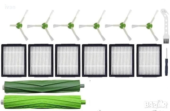 Комплект аксесоари за прахосмукачка , съвместим с iRobot Roomba Combo j7+, гумени четки, HEPA филтри, снимка 1