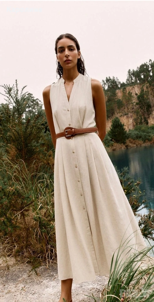 Нова рокля ЗАРА, ЛЕН , снимка 1