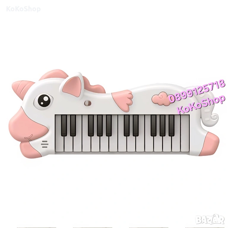 Детско пиано Еднорог с 25 мелодии, снимка 1