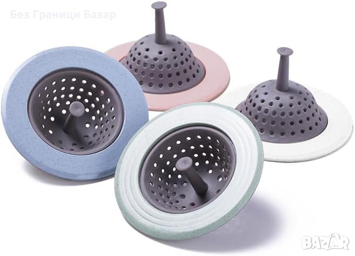 Нов комплект от 4 броя мрежеста силиконова тапа за мивка Дом Кухня баня, снимка 1