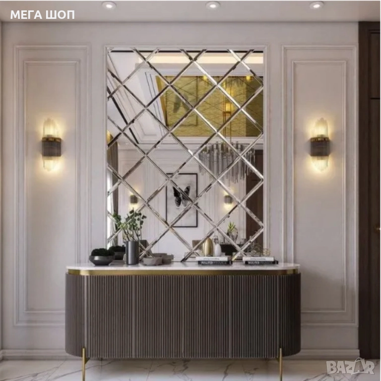 Огледални стикери за стена 32 броя – Лесен начин да преобразиш дома си с модерна елегантност, снимка 1