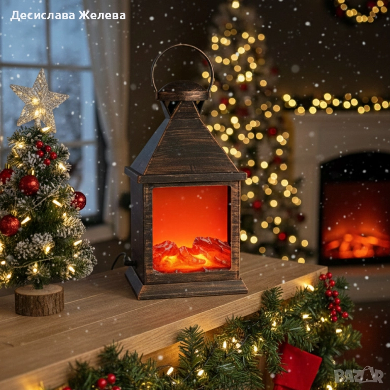LED Камина-фенер с ефект на тлеещи въглени, снимка 1