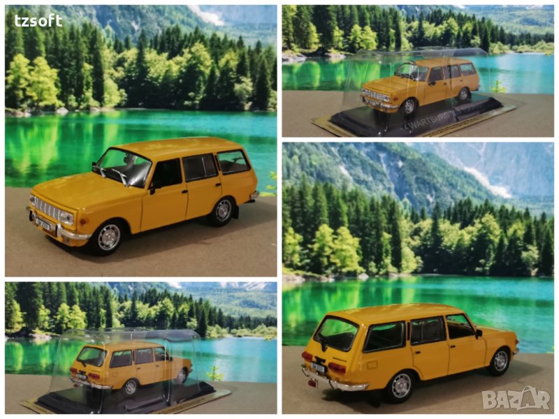 Wartburg TOURIST - жълт - DeAgostini - 1:43, снимка 1