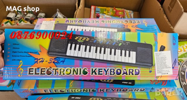 ПРОМО! Детска йоника с МИКРОФОН комплект Детско пиано, снимка 2 - Музикални играчки - 43316904