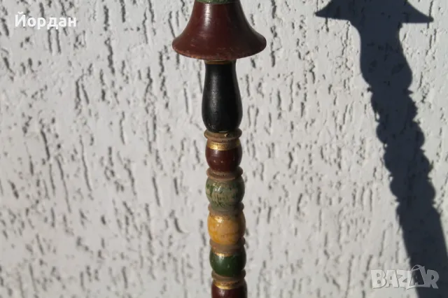 Стара хурка с примитивна резба, снимка 5 - Други ценни предмети - 49596239