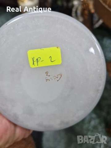 Рядка антикварна колекционерска чешка ваза Харах Бохемия от 19 век, снимка 7 - Вази - 51018626