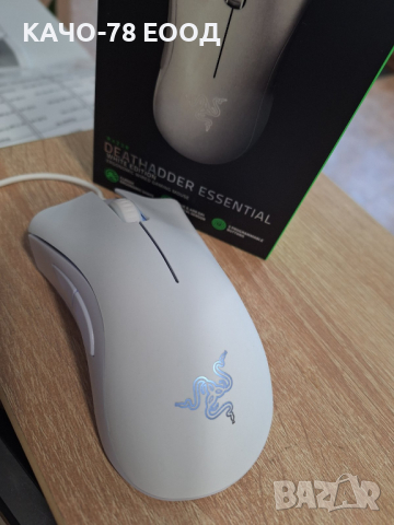 Мишка RAZER DeathAdder Essential (6400dpi) - Бяла, снимка 2 - Клавиатури и мишки - 44877649