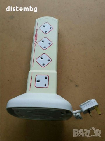 Удължител вертикален Masterplug 10-гнезда английски стандарт -български щепсъл, снимка 2 - Друга електроника - 32460502