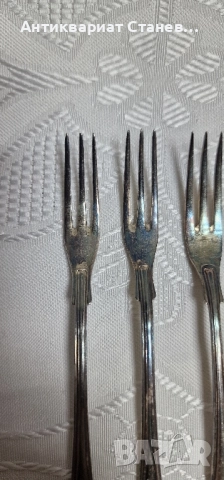 Комплект малки посребрени вилички , снимка 4 - Прибори за хранене, готвене и сервиране - 52305042