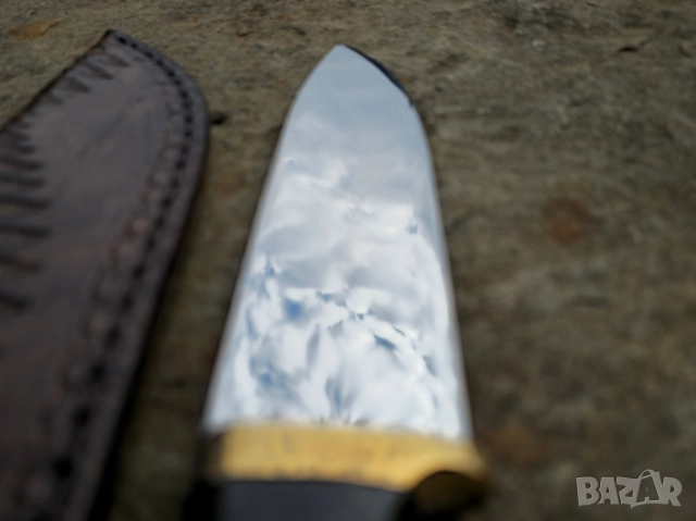 Ръчно изработен нож Черен Текстолит , снимка 5 - Ножове - 52322800