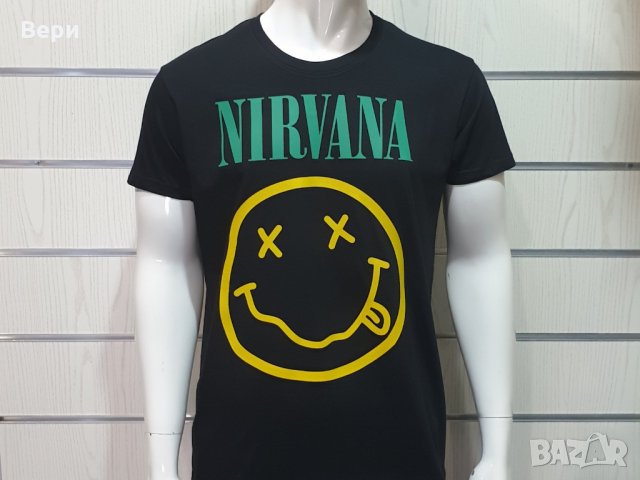 Нова мъжка тениска с трансферен печат на музикалната група NIRVANA, снимка 3 - Тениски - 28263563