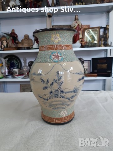 Винтидж емайлирана виетнамска ваза. , снимка 6 - Антикварни и старинни предмети - 32436586