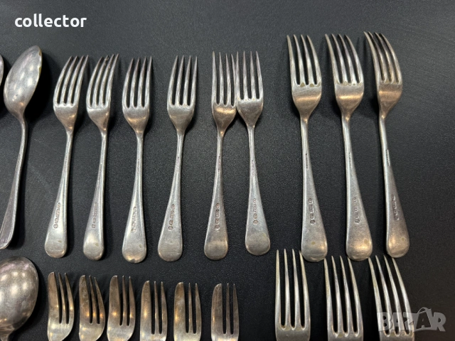 Комплект прибори за хранене / дебело посребрени. №7873, снимка 9 - Антикварни и старинни предмети - 53481409