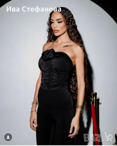 Нов секси елегантен еластичен черен парти официален гащеризон 3Д 3D цвете , снимка 17 - Гащеризони - 49864277