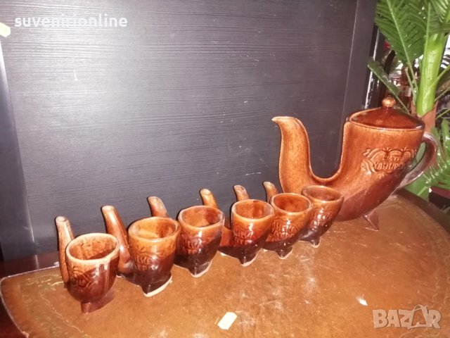 Керамичен комплект за ракия, снимка 2 - Сервизи - 39057972
