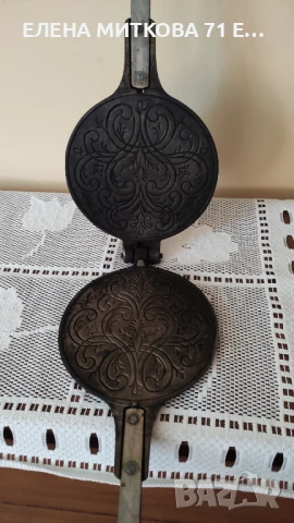 Jotul Норвегия винтидж чугунен уред за гофрети/палачинки, снимка 7 - Антикварни и старинни предмети - 50824447