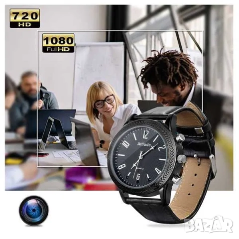 Скрита Камера в ръчен часовник и кожена верижка с нощно виждане, снимка 5 - Други - 52071942