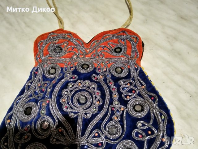 Бродирана нова ръчна изработка чанта Пакистан уникат 28х25см за през рамо, снимка 3 - Чанти - 43991052