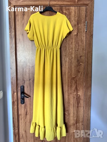 Жълта рокля , снимка 3 - Рокли - 50681385