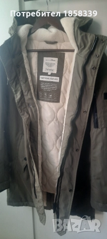 Ново зимно яке (парка) Tom Tailor, Размер L (50-52), маслинено зелено , снимка 3 - Якета - 52143605