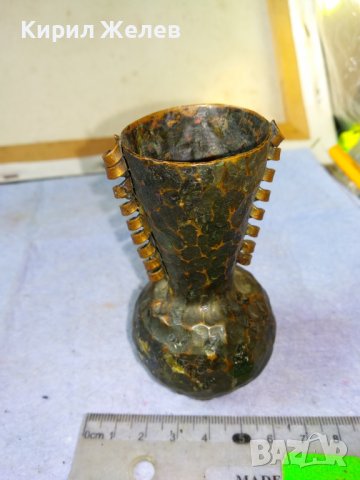 Старинна ДЕКОРАТИВНА КОЛЕКЦИОНЕРСКА МЕДНА ВАЗА за СУХИ ЦВЕТЯ КОВАНА МЕД За МЕХАНА 42690